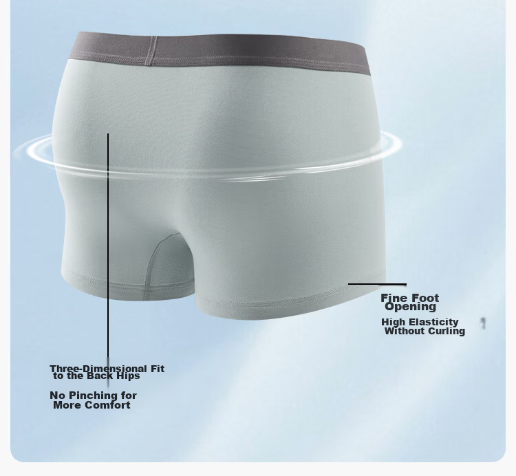 Jingshuran JINGDONG Own Brand, 40S Xinjiang Combed Cotton, Youth Pure Cotton Boxer Briefs, Mixed Colors, 3 Pieces, Size S (165) 8