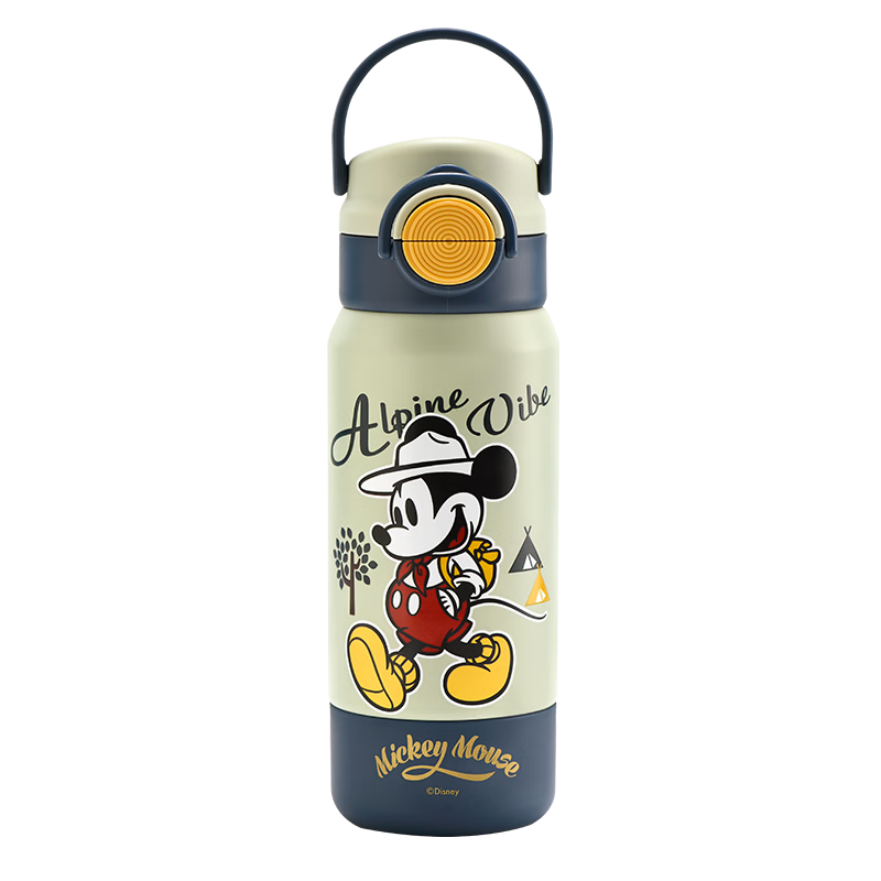 Disney 316 Stainless Steel Insulated Water Bottle 560ML Double-Use Kids Cup 6656 Mickey Green