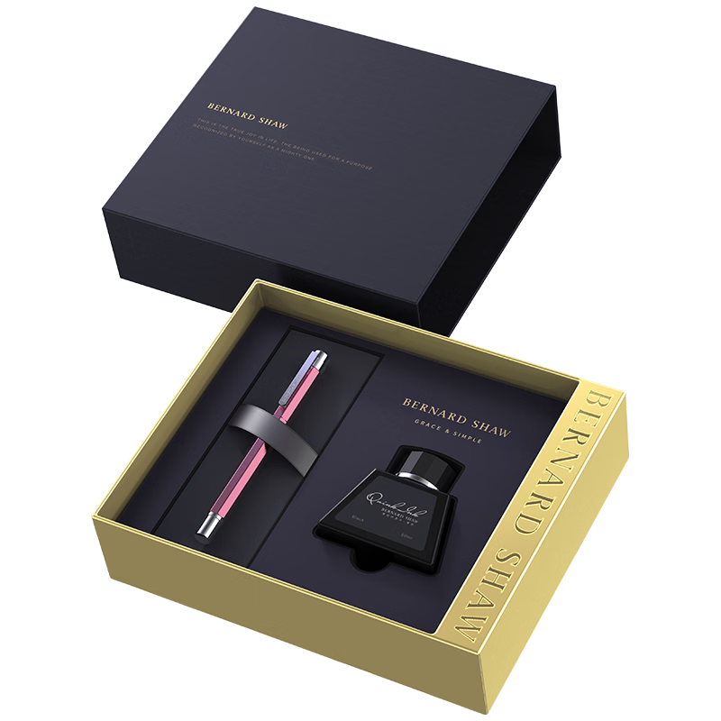 Bernard Shaw Mid-Autumn Festival And National Day Gift Fountain Pen High-End Luxury [Sprite] Spring Cherry Blossom Ultimate Ink Gift Box Set Premium Business Office Pen Gift