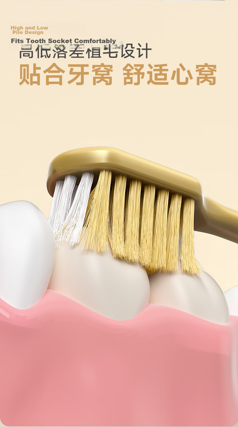 RAOYI High-Density Toothbrush, Soft Bristles, 101 Holes, Thin Wide Head, 60s Quick Brush, Relieves Sensitivity, Protects Gums, 3 Pieces 10