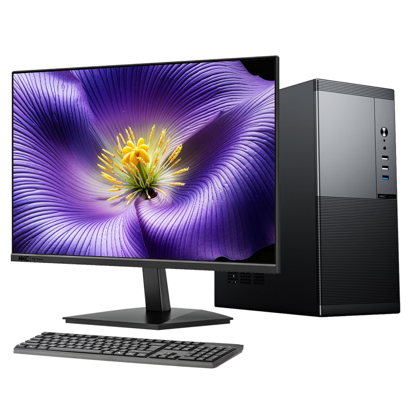 SAMBADA HKC Desktop Computer Intel Core i5-7400 8GB RAM 256GB SSD WiFi 23.8" Business Office Home PC with 15% National Subsidy