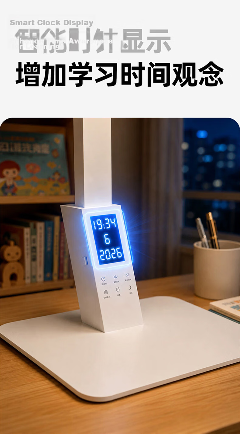 Boraol Eye Protection Desk Lamp Student Study Lamp Children's Reading Lamp Desk Office Writing Rechargeable Desk Lamp 20