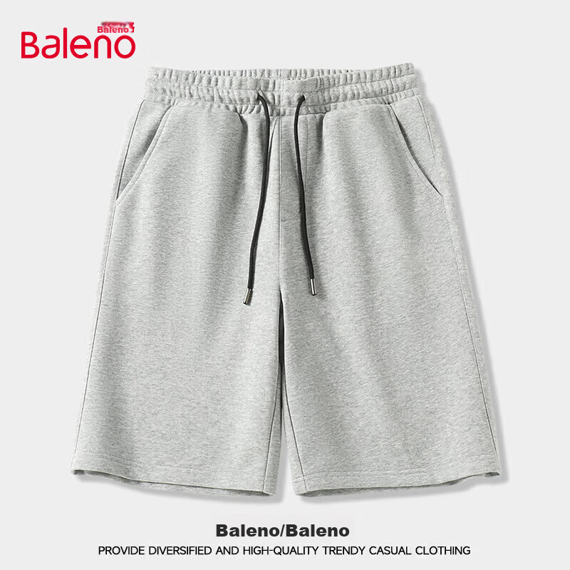 Baleno Men's Summer Heavyweight Cotton Casual Versatile Loose Fit Breathable Sports Mid-Length Shorts