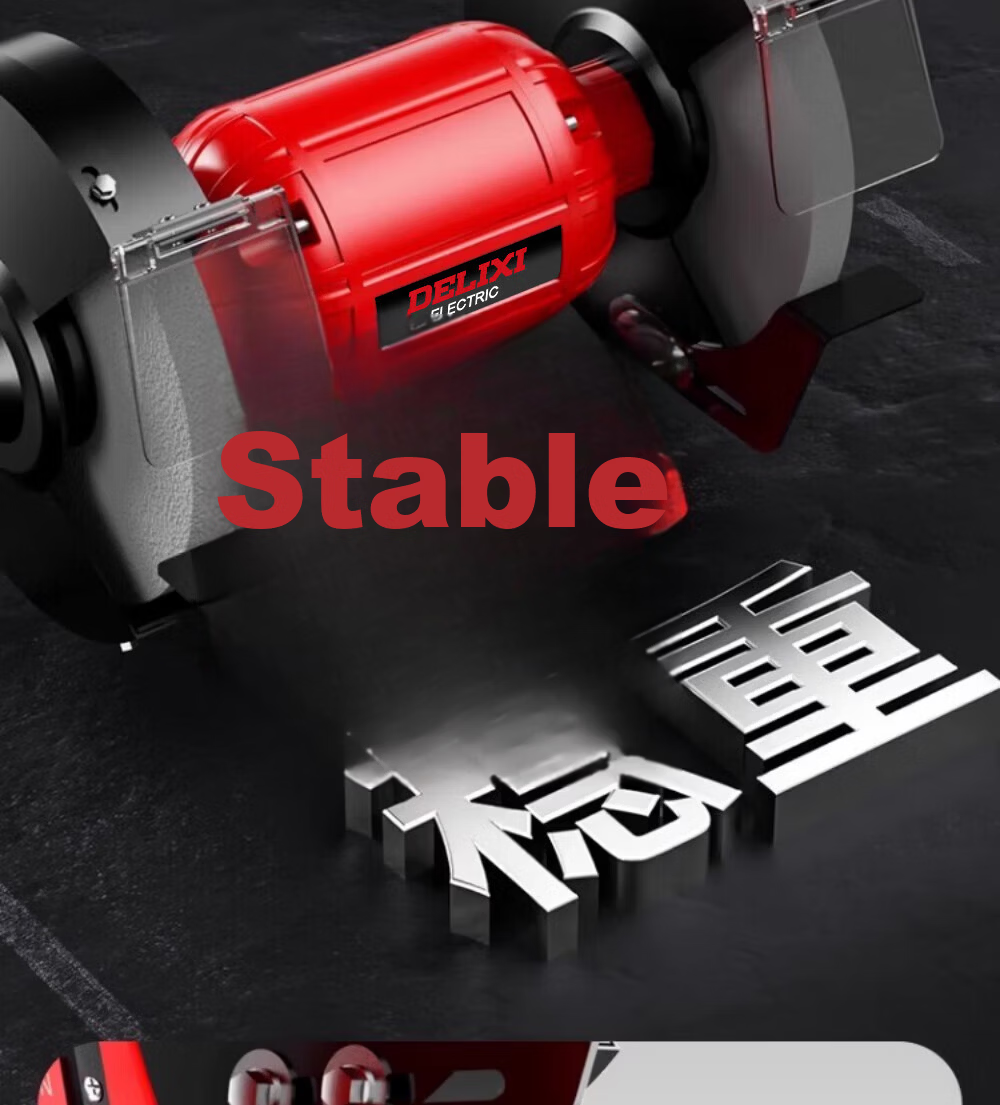 Delixi Desktop Bench Grinder Small Electric Grinding Wheel Sharpener Industrial Grade Belt Sander for Home Use 14