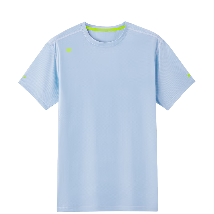 JD Jingzao Men's Summer Running Fitness Quick-Dry Outdoor Sports Short Sleeve Breathable Level 2 Quick-Dry T-Shirt Glacier Blue 3XL