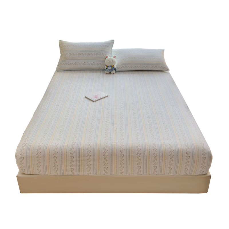 Hodo Class A Double-Layer Gauze Fitted Sheet Single Home Mattress Cover Full Wrap Protector 180*200cm Luo