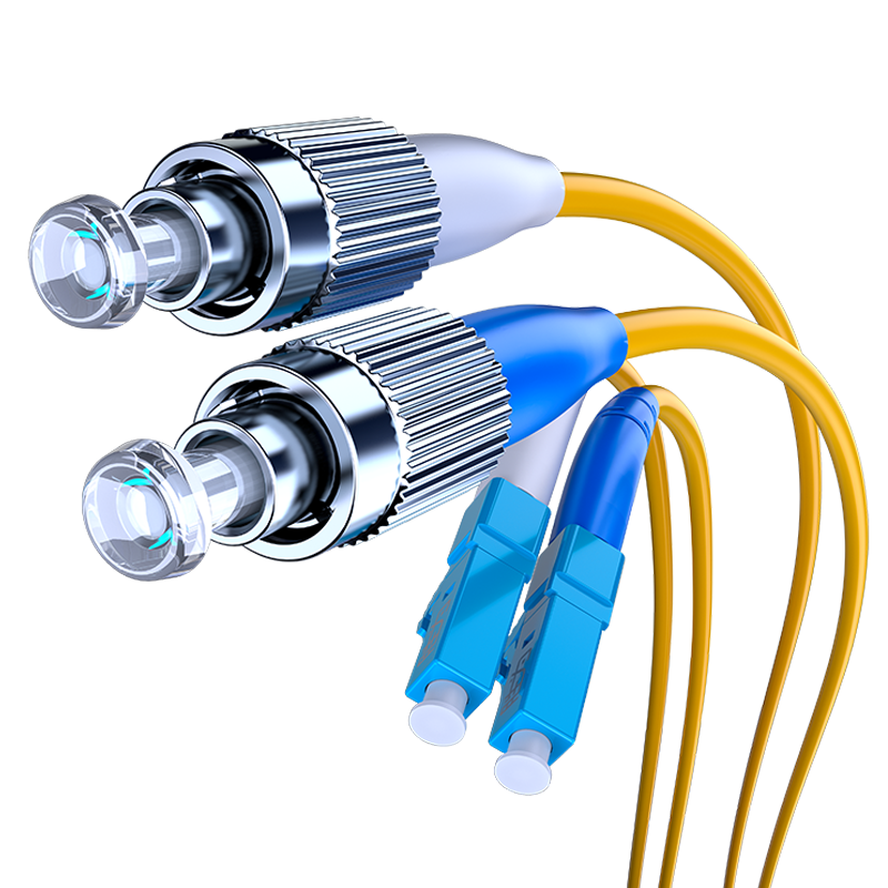 Shengwei Fiber Optic Patch Cable, Telecom-Grade Engineering, LC-FC Single-Mode Dual-Core, 9/125 Low Smoke Zero Halogen Environmentally Friendly Outer Sheath, Transceiver Pigtail 5 Meters, FSC-310