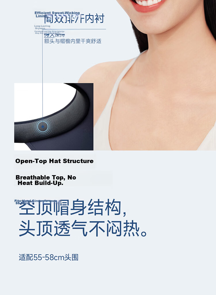 Moxun [Zhao Lusi Same Style] Wide Brim Open Top Sun Protection Hat for Women 2026 New Outdoor Cycling Sunshade Cap 12