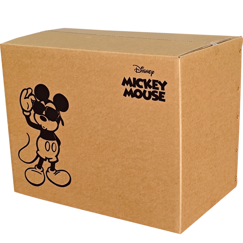 QDZX Disney Moving Boxes Mickey No Handle 80*50*60cm (3 Large Storage Office Cartons)