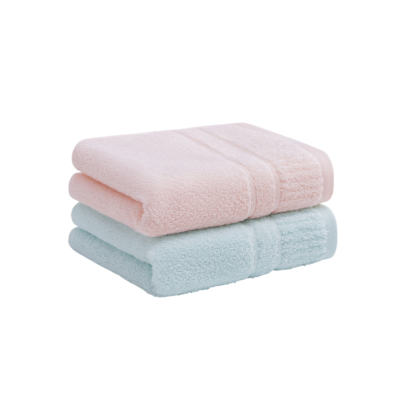 JD Jingzao Grade 10 Antibacterial Pure Cotton Towels Soft Absorbent Xinjiang Long-Staple Cotton Face Towels for Sports and Home Use 2 Pieces Blue + Pink