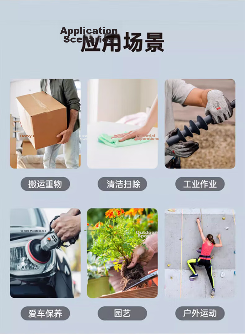 3M Comfortable Non-Slip Wear-Resistant Work Gloves Nitrile Coated Palm Protective Breathable Gloves Size M for Factory Workshop Handling 7