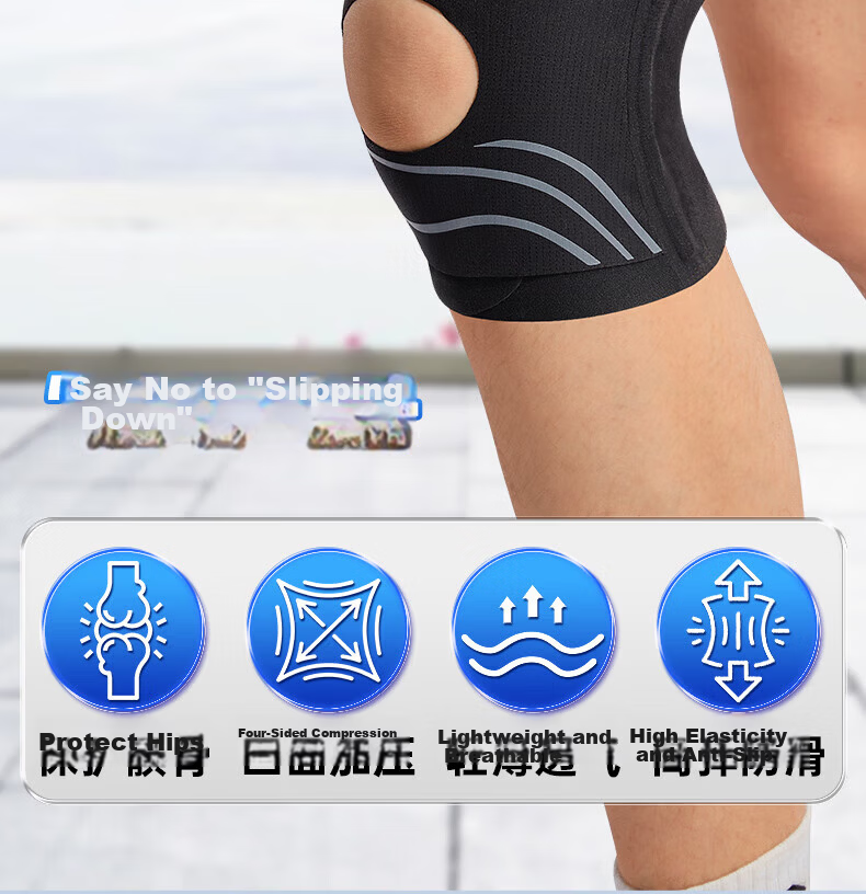 LI-NING Knee Brace for Meniscus Injury, Arthritis, Synovitis, Ligament Effusion, Unisex, for Mountaineering, Badminton, Running 6