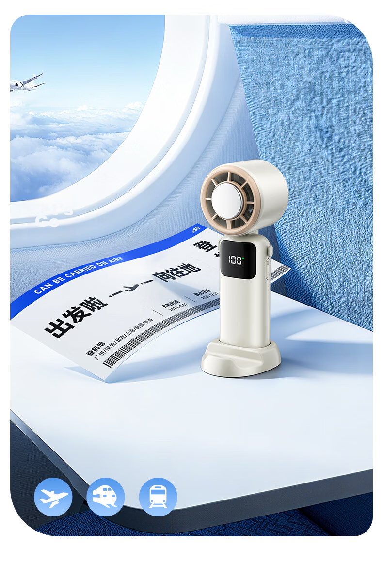 Suoying Ice Compress Clip Handheld Fan Clip-on Mini Desktop Neck Hanging Cooling Dorm Silent Office USB Fan Bed Air Circulation Mini Long Battery Life 32