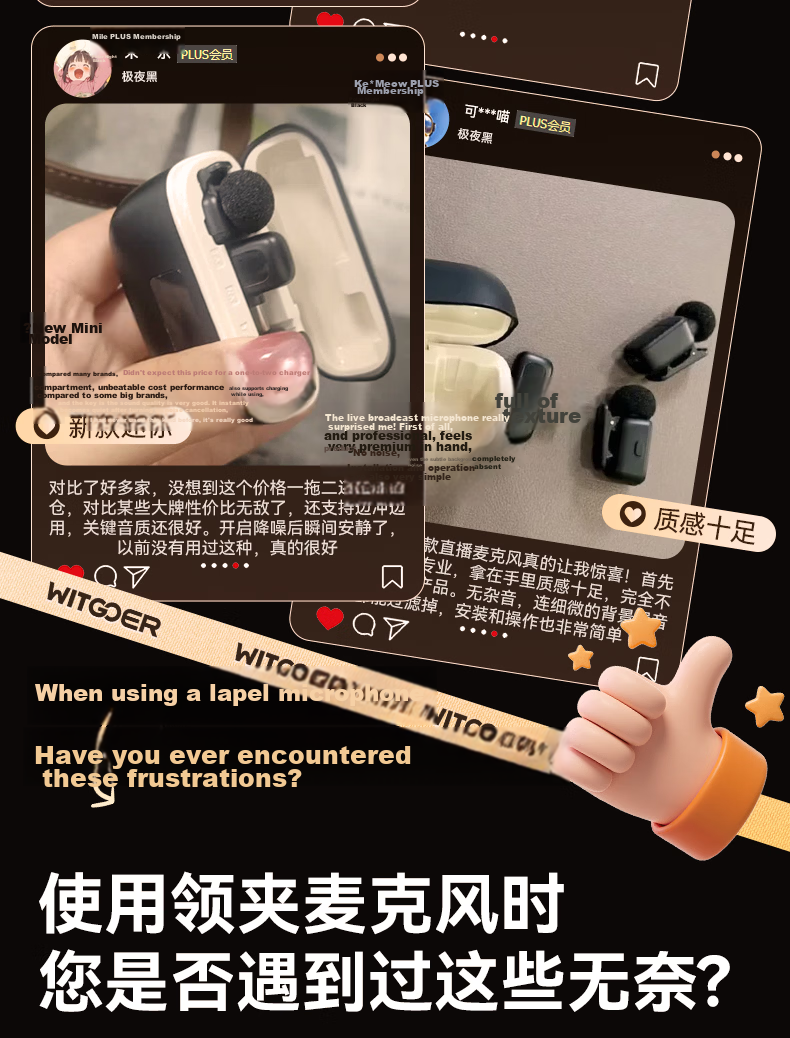 Zhiguozhe [TOP Ranked No.1] Clip-on Microphone Wireless Mini Noise-Canceling Live Streaming Microphone for Mobile Phone, Dual Channel, Complete Set for Video Recording and Broadcasting 2