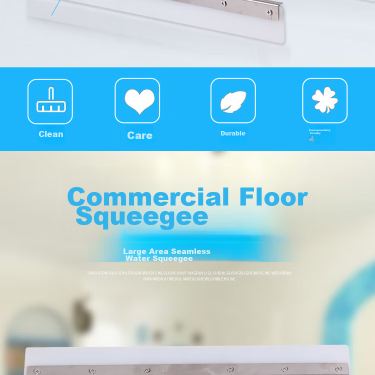 Aoyida 80cm Floor Squeegee, Silicone Floor Scraper, Floor Water Wiper, Mop Blade, Household Bathroom Water Sweeper Board 2