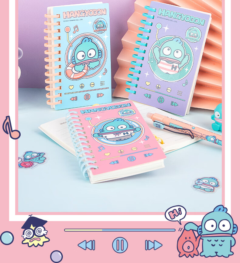 GuangBo X Sanrio Bear Series B5/80 Sheets Soft Spiral Notebook, High-Quality Student Soft Copybook, Homework Book, Journal, Memo Pad SL941010 2