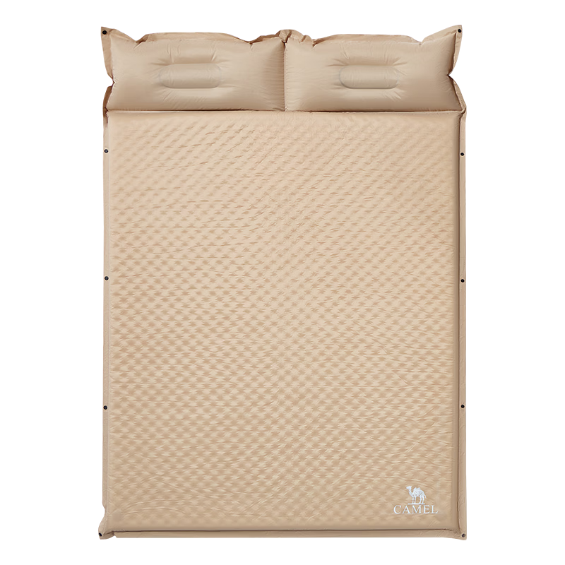 CAMEL Automatic Inflatable Egg Nest Mattress for Outdoor Camping, Portable Moisture-Proof Mat for Sleeping on The Ground, 174 BARA705 Khaki Color