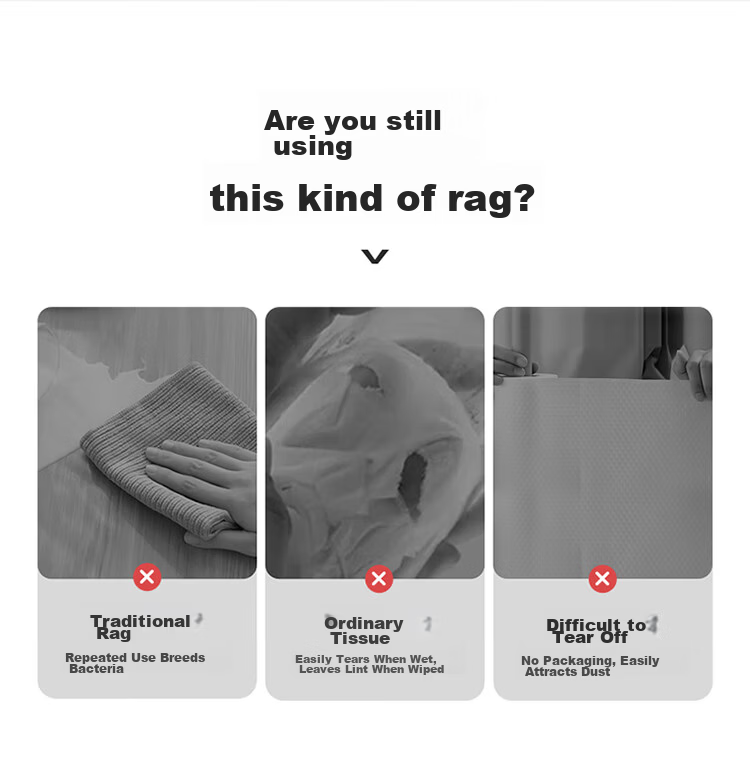 LYNN Kitchen Antibacterial Disposable Dish Cloths 30x30cm 30 Sheets Super Absorbent Extra Large Thick Cleaning Wipes 3