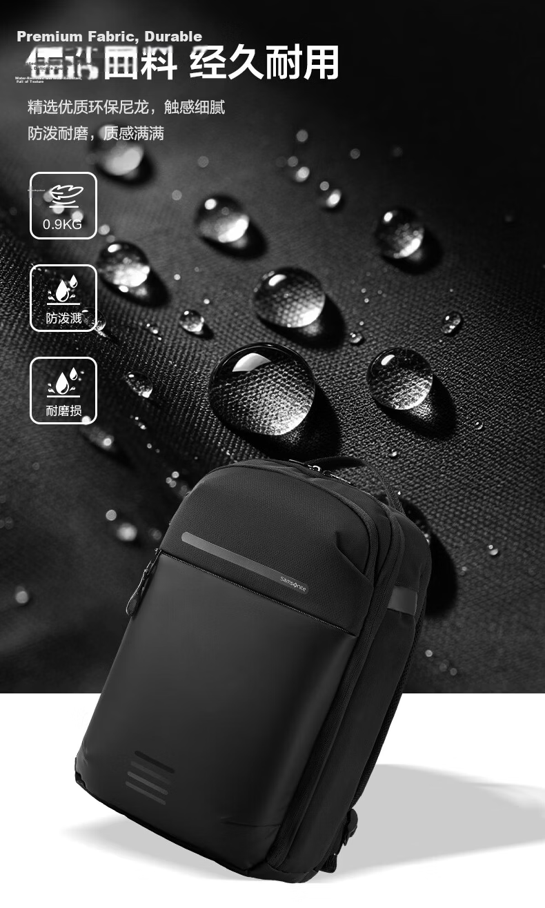 Samsonite KS6 15.6-inch Laptop Backpack Men's Business Travel Commuter Large Capacity Black 7