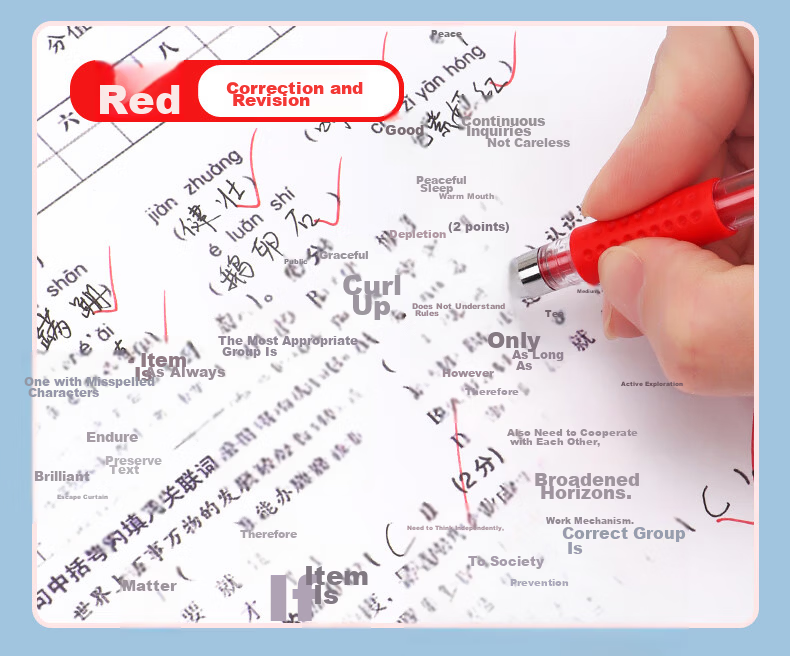 BAOKE PC880E 0.7mm Bullet Tip Gel Pen, Office Pen, Signing Pen, Red, 12 Pens/box 10