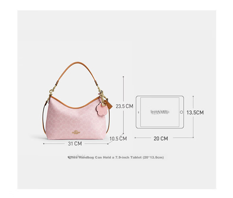 COACH Laurel Medium Pink Tote Shoulder Bag for Women Gift CEL12 3
