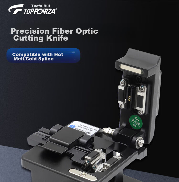 TOPFORZA Fiber Optic Cutter High Precision Fiber Optic Cutting Machine Fully Automatic 3-in-1 Fixture Fiber Optic Cutting Tool FT-6209 1