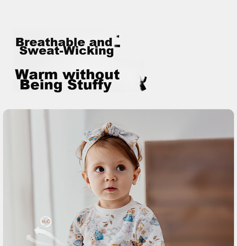 OUYUN Baby And Children's Pajamas, Spring And Autumn, for Boys And Girls, Pure Cotton, High-Waist Belly Protection, Warm Set, Hamster Bun, Size 73 11