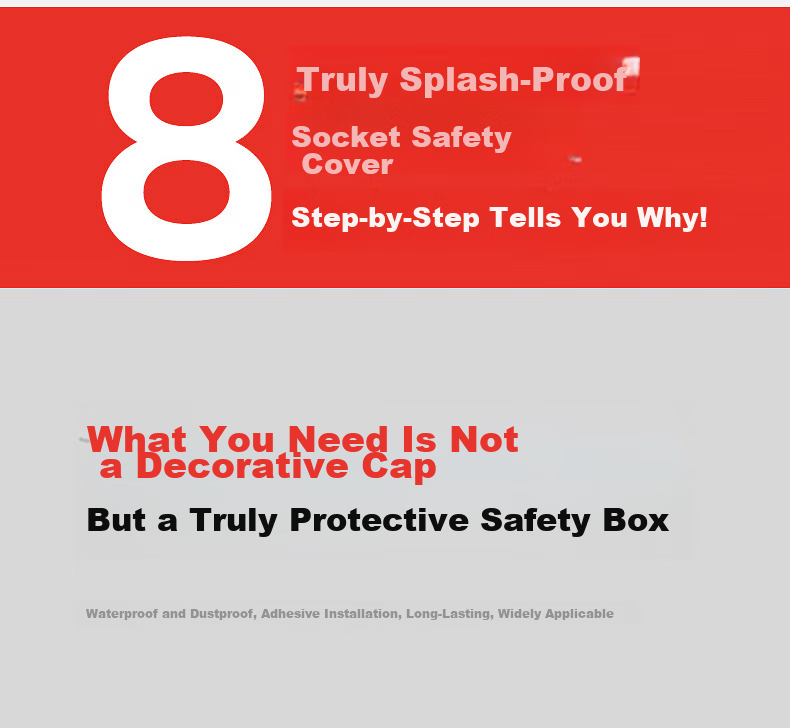 CHIGO Waterproof Socket Box 86 Type Elevated and Enlarged Adhesive Waterproof Box for Bathroom Kitchen Waterproof Cover Elevated and Enlarged Waterproof Box 8