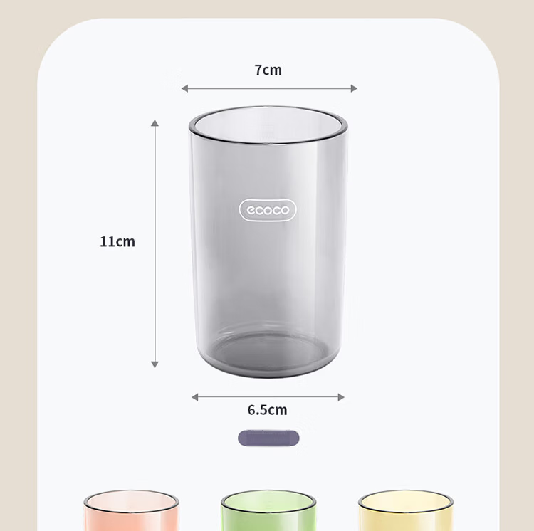 Ecoco Transparent Couple Toothbrush Cup Toothpaste Storage Box Student Toothbrush Holder Luxury Black 13