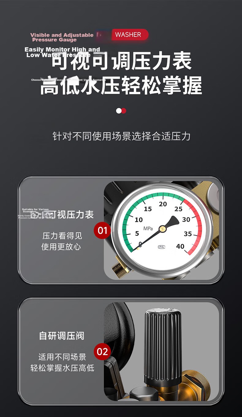 YANGZI Yangzi High-Pressure Car Washer Pump High-Pressure Water Gun Household High-Power Pressure Cleaner Spray Gun 9