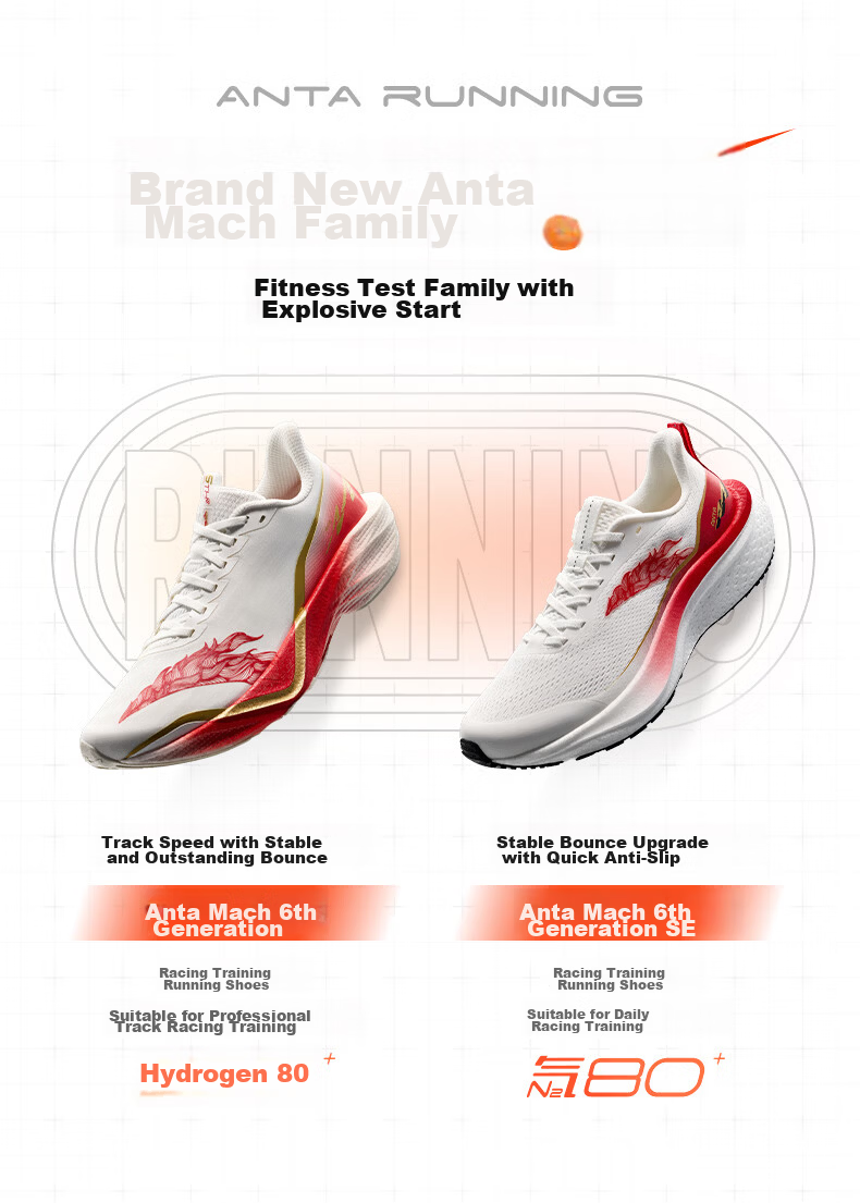 Anta Mach 5 Kids Sports Shoes 2026 Boys Youth Competition Professional Running Shoes 312525521H 21