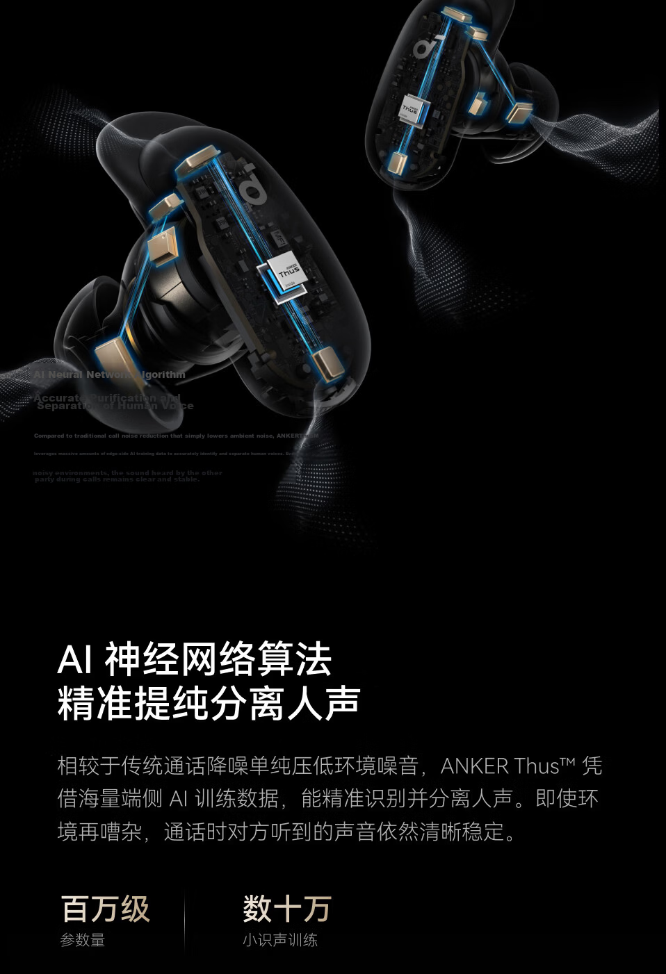 ANKER Anker Noise Cancelling Earphones ProMax Noise Cancelling Clear Call AI Large Screen Translator Wireless Bluetooth Earphones Bluetooth 2026 Latest Guinness Certified Gold 9