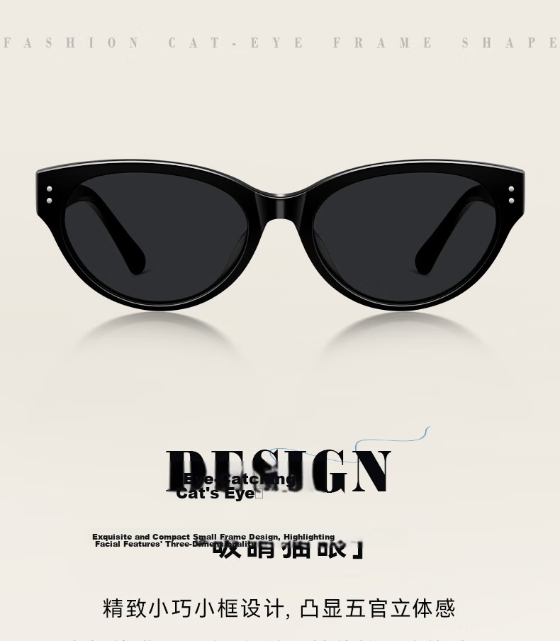 VEGOOS Unisex UV Protection Outdoor Driving Cat Eye Small Frame Sunglasses 6286C1 3