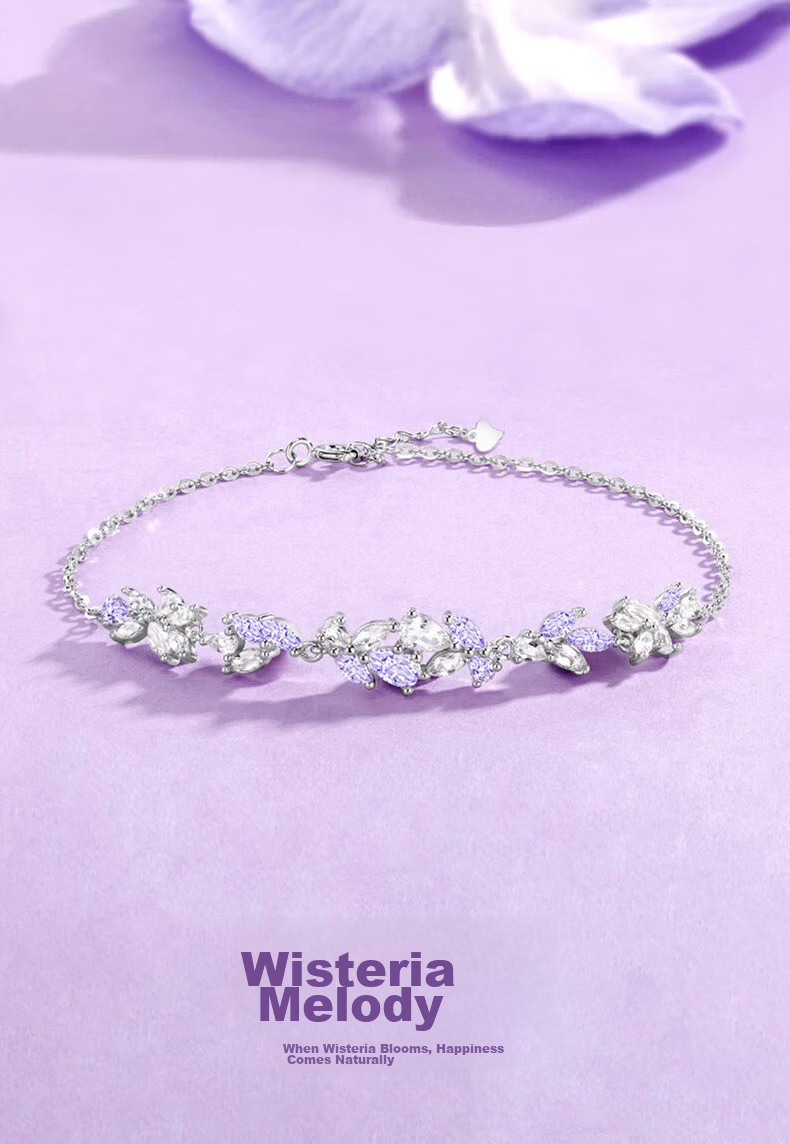 Kefuni Wisteria Melody Bracelet for Women 2026 New Luxury Elegant Jewelry Birthday Qixi Festival Gift for Girls 3
