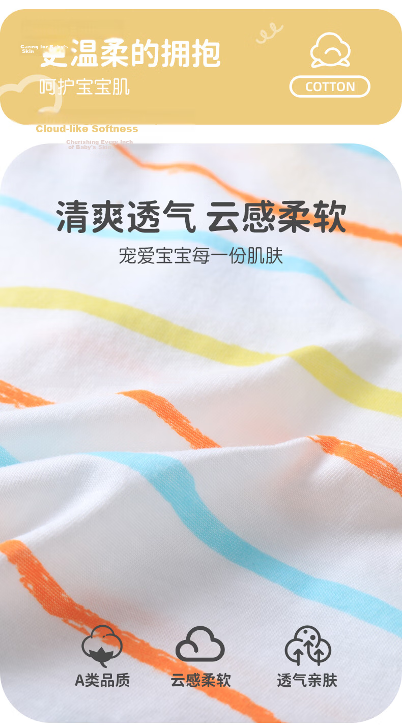 Youqi Unisex Baby Short Sleeve and Shorts Summer Modal Cotton Lightweight Stylish Two-Piece Set Children's Outfits 2