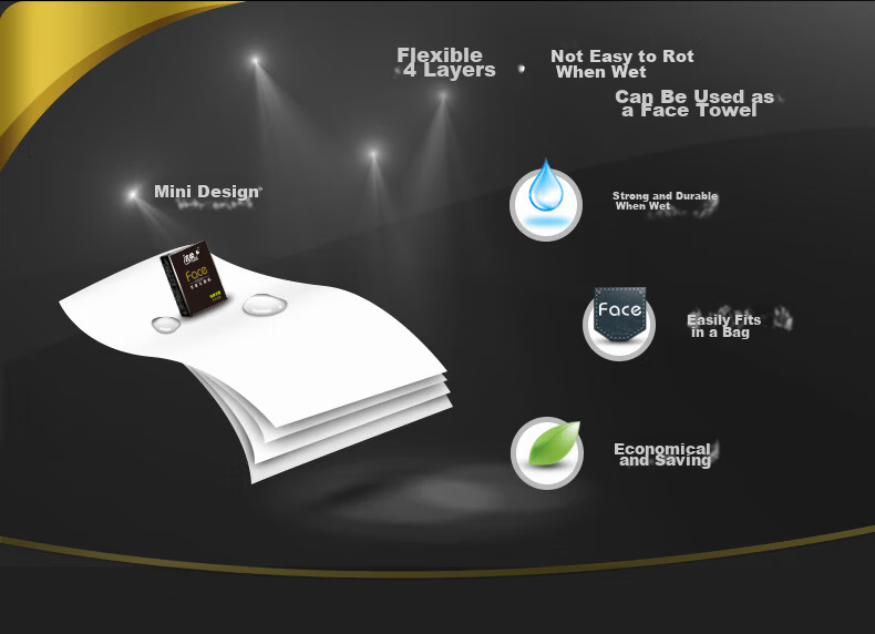 C&S Facial Tissues, Black Face, 4-Ply, 6 Sheets * 30 Packs, Portable Small Pack Tissues, Super Back-To Portable Facial Tissues 2