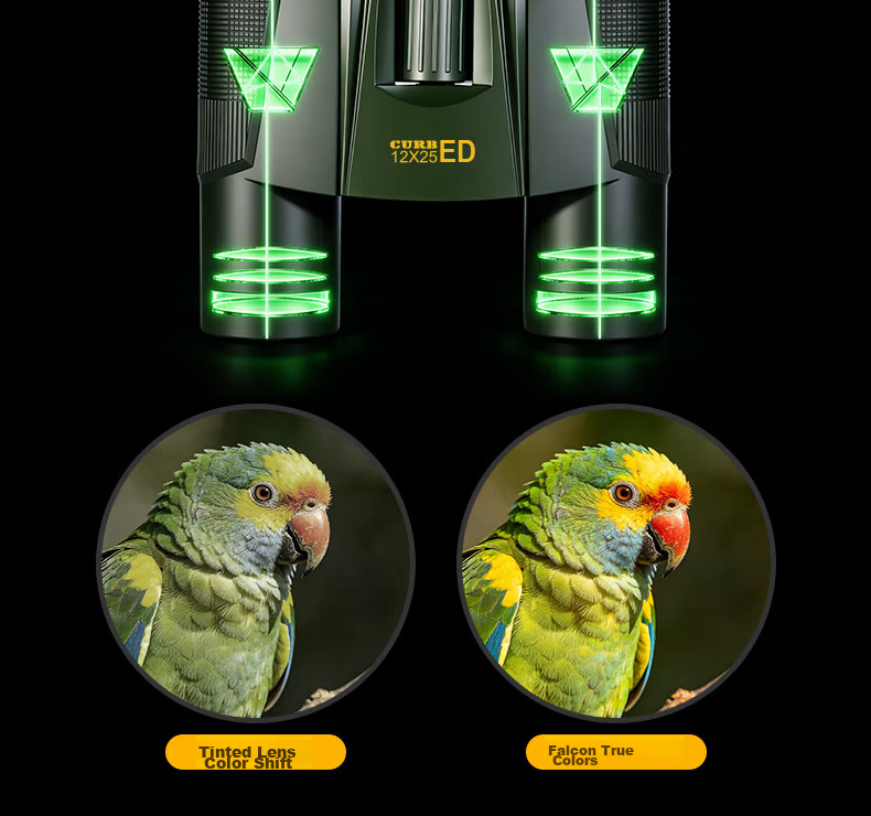 CURB Binoculars High Definition High Power Military Night Vision Outdoor Compact Portable 100x Smartphone Compatible Kilometer 12