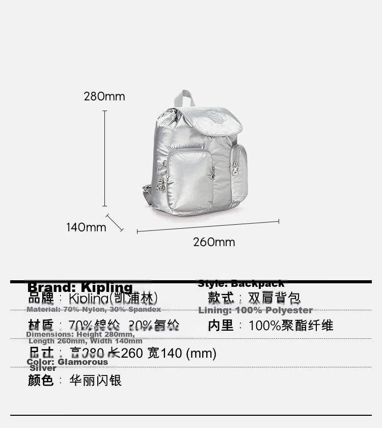 Kaipulin Lightweight Canvas Backpack Fashionable Practical Student School Bag ANTO Denim Monogram Birthday Gift 3
