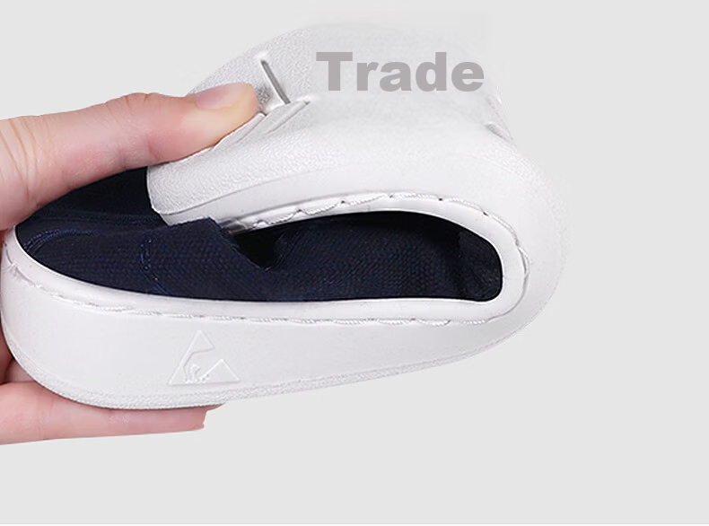 Mulang Anti-Static Velcro Single Mesh Shoes Breathable Dustproof Cleanroom Electronic Factory Work Shoes Thickened Soft Sole Navy Blue PU Sole Velcro Single Mesh Shoes Size 40 8