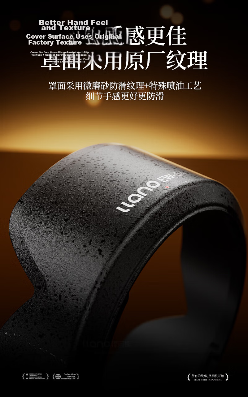 Llano Camera Lens Hood for Canon RF 50mm f/1.8 STM, 43mm Lens Hood Compatible with R7 R10 R50 RP, Replacement ES-65B 8