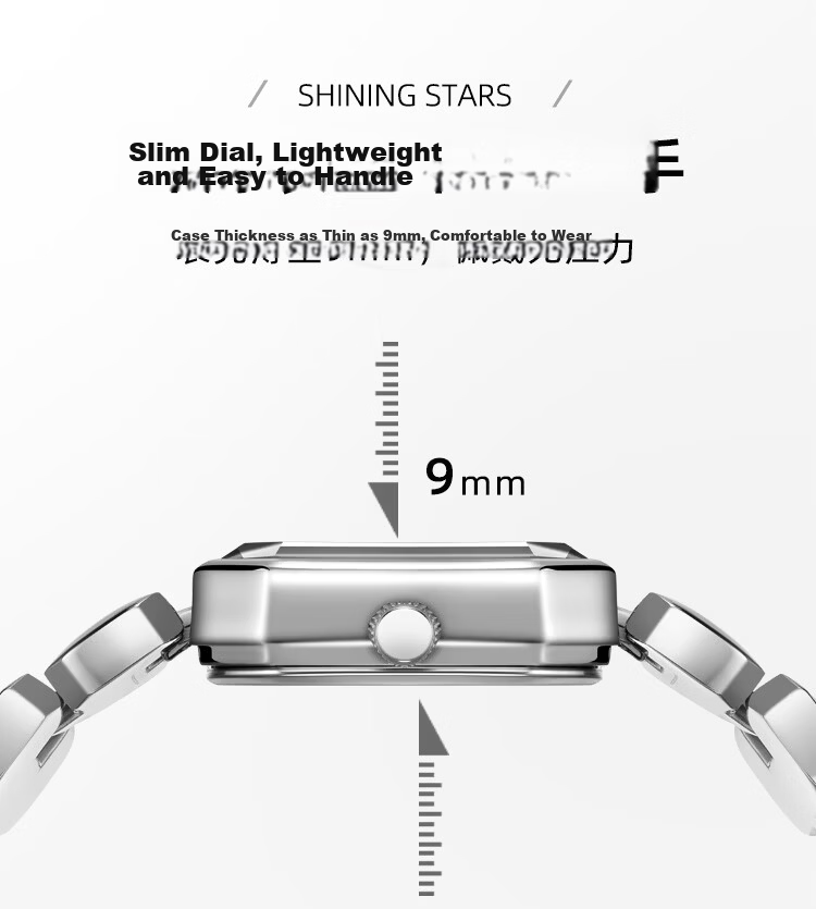 FILA Women's Starry Sky Small Square Watch Birthday Gift for Girlfriend Student Watch 6831-101 6
