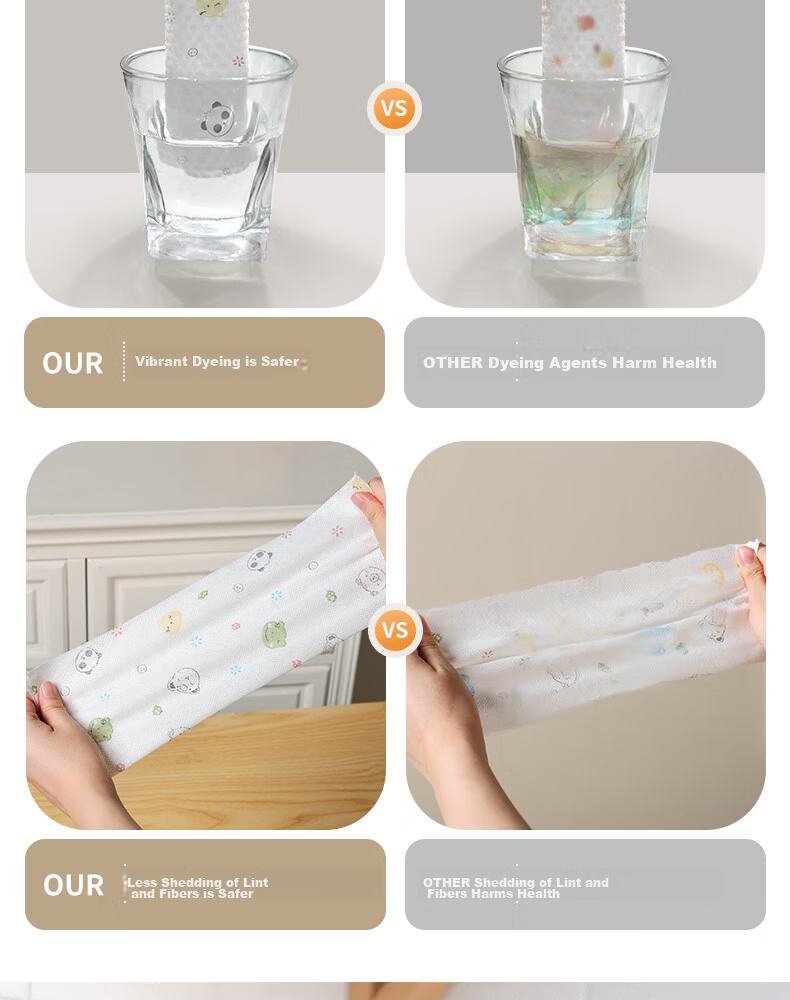 Grace Lazy Cleaning Cloth 24x30cm 150 Sheets Kitchen Paper Towels Disposable Absorbent Oil-Removing Dish Cloths 4