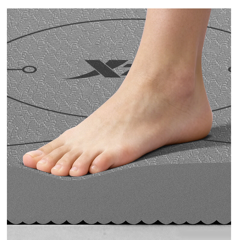 XTEP Antibacterial Yoga Mat Fitness Mat TPE Non-Slip Thickened Extra Wide Extra Long 185*80cm Unisex Exercise Mat for Home Use 16