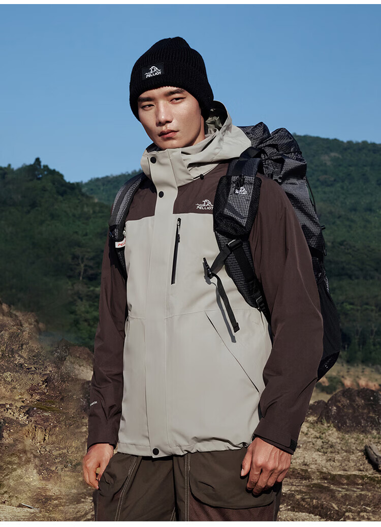 Pelliot Mountain Classic 3.0 3-in-1 Waterproof Jacket Spring Autumn Unisex Warm Coat 125301055 Purple M 20