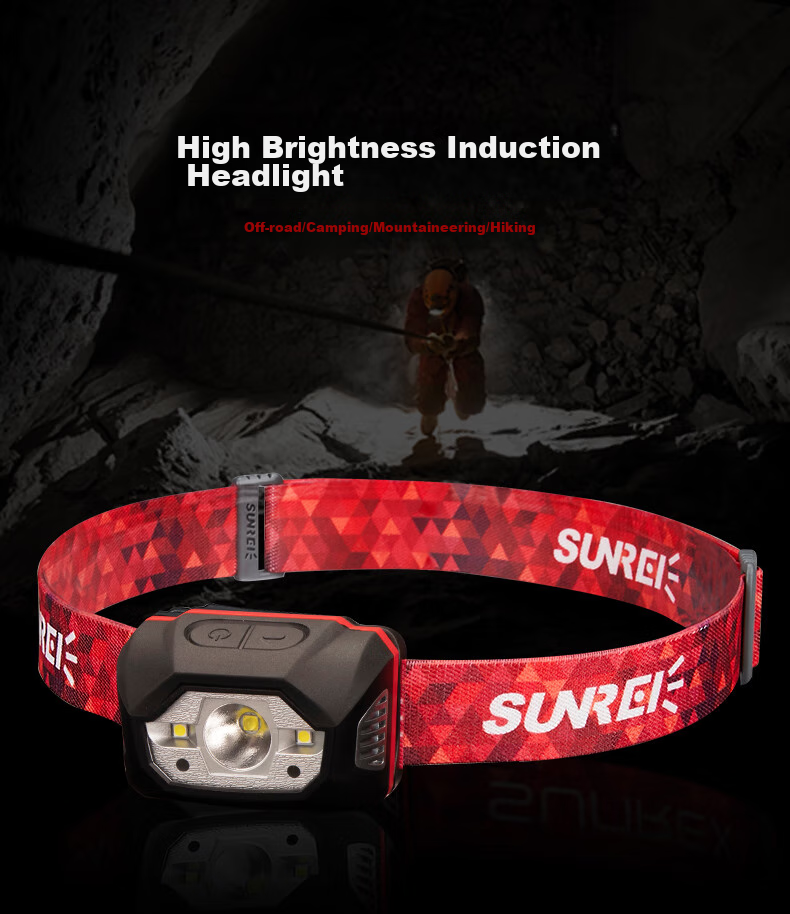 Shanlishi Muye 2 High-Brightness Motion Sensor Headlamp, Ultra-Bright Off-Road Camping Hiking Mountaineering Rechargeable Head-Mounted Outdoor Waterproof Headlamp 1