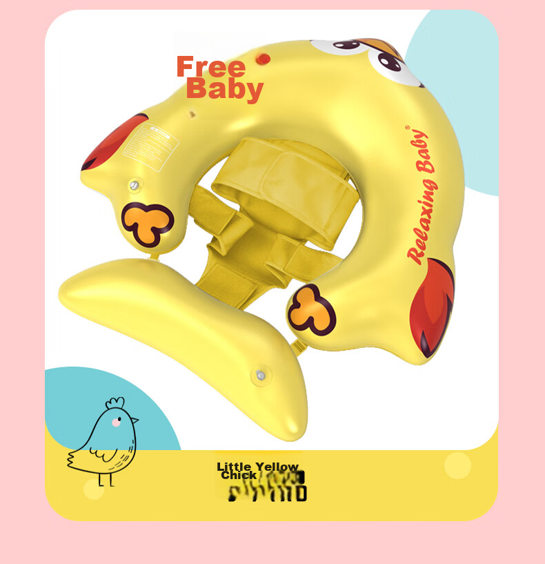 SwimmingBaby Baby Swimming Ring Children's Infant Swim Ring Newborn Safety Anti-Tip Float Green 17