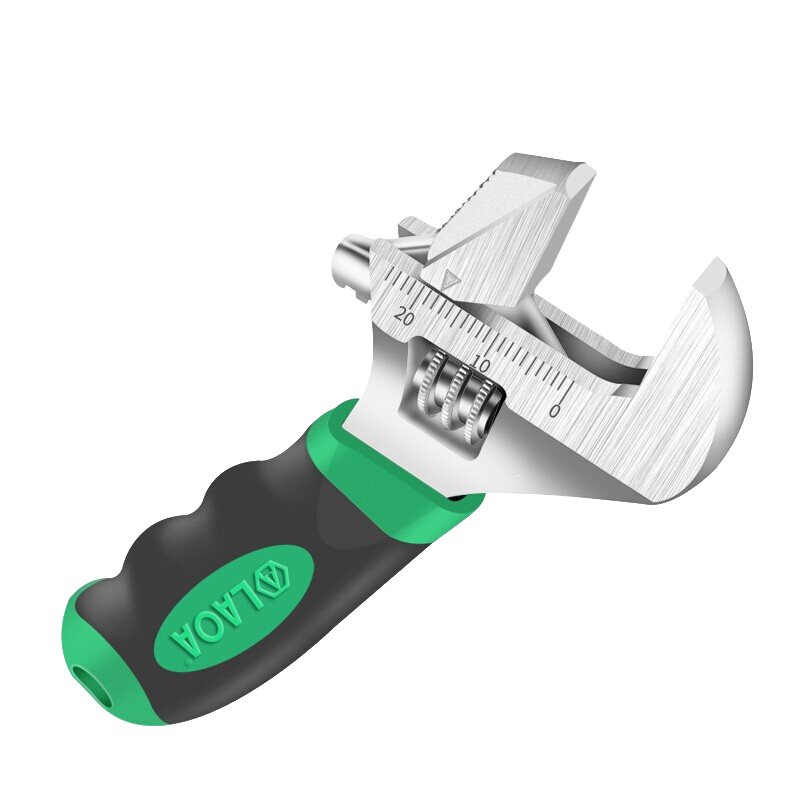 LAOA LA313108 8-Inch Multi-Function Adjustable Wrench Short Handle Large Opening Pipe Wrench Combination Wrench