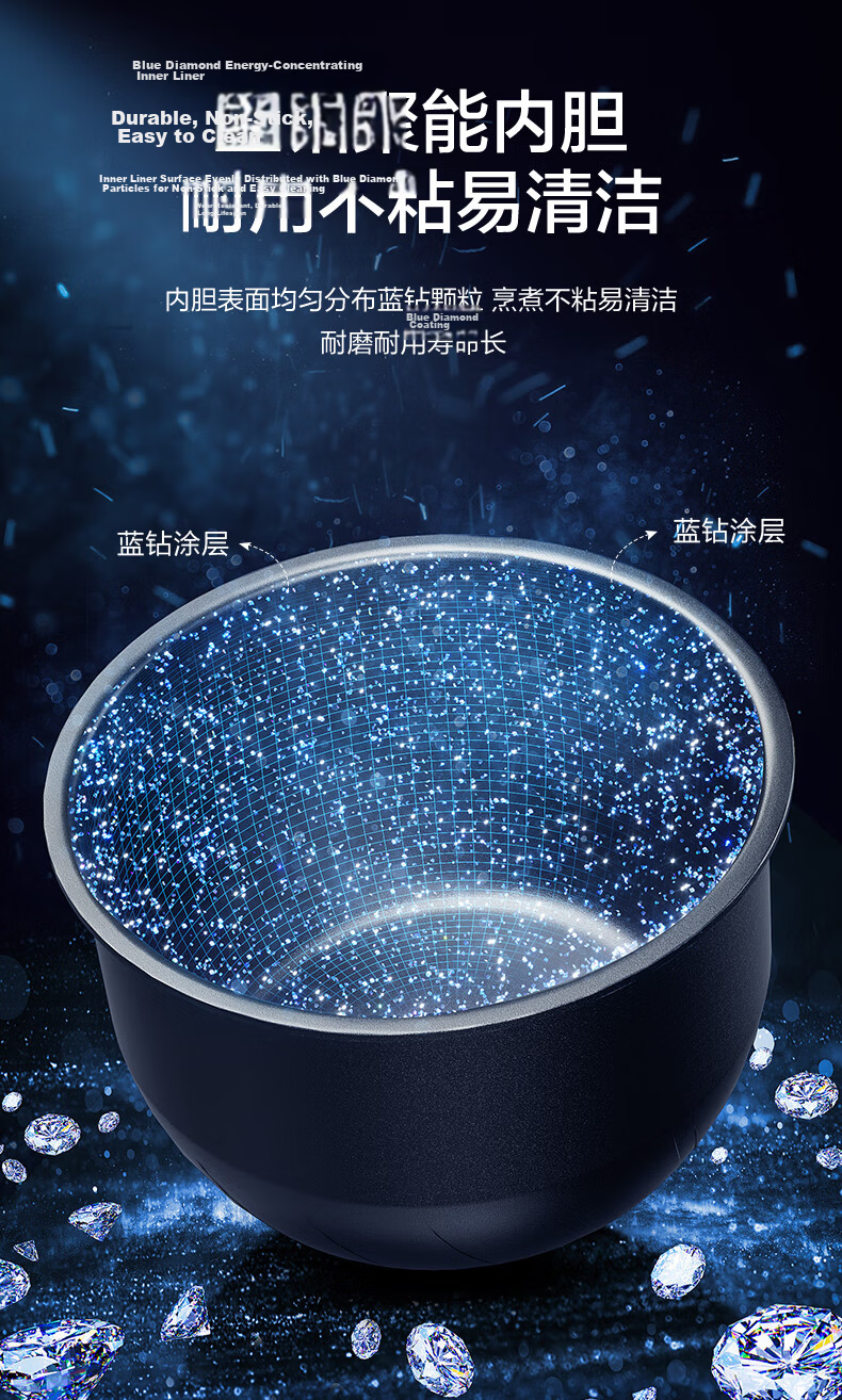 SUPOR Rice Cooker 3L IH Rapid Heating Non-Stick Multi-Function Pressure Smart Rice Cooker for 2-3 People F30X83 7