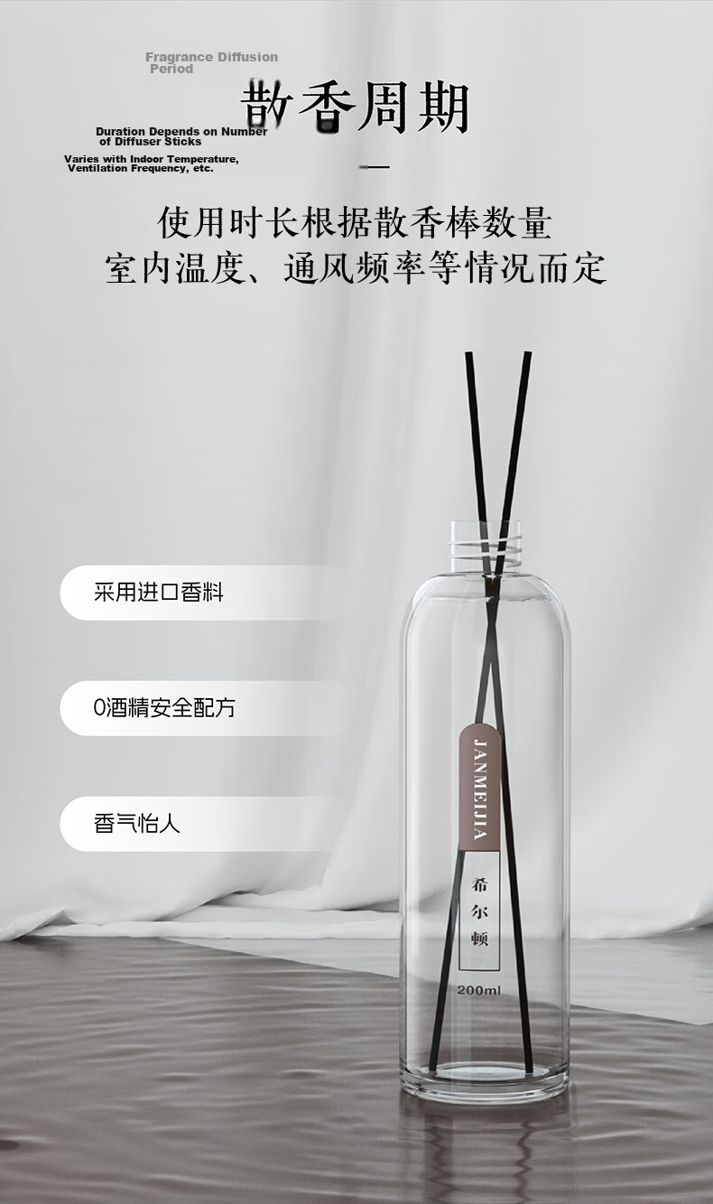 Simple American Style Home Fragrance Essential Oil Refill Large Bottle Long-lasting Room Scent Gardenia for Bedroom Five-Star Hotel 2
