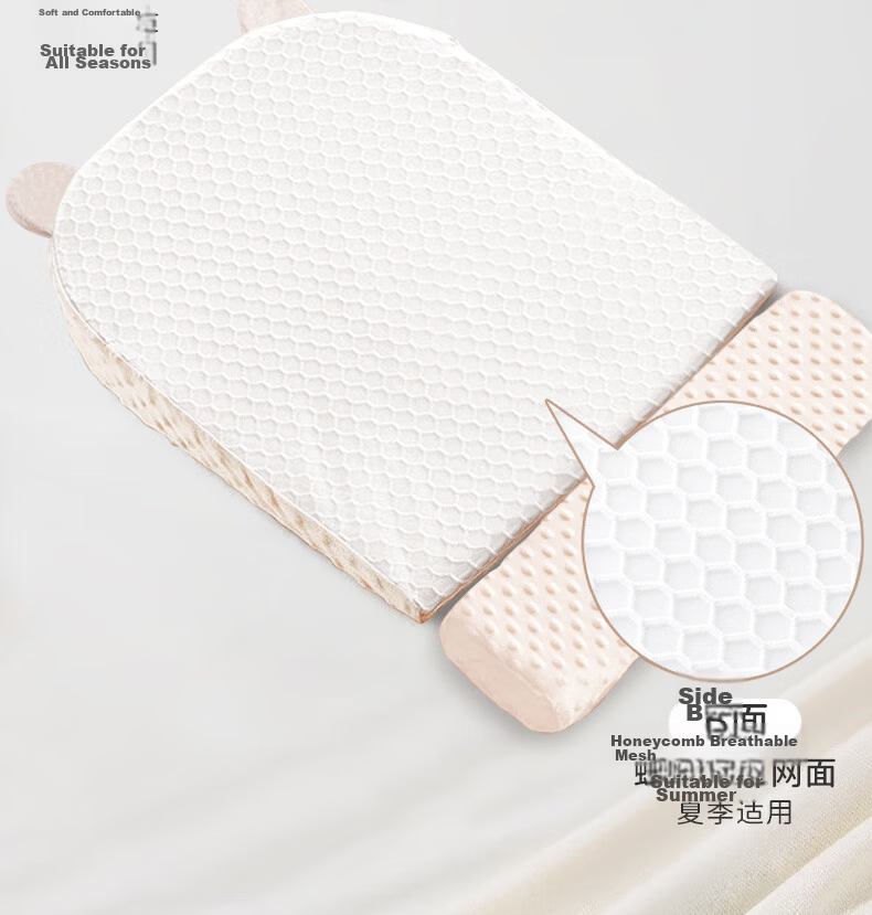 Ipoosi Anti-Spit-Up Inclined Pillow Baby Nursing Breathable Slope Cushion Newborn Anti-Choke Milk Reflux Feeding Sleeping Aid 11